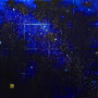 「Star Diagram ... The Blue Blank」／8号S(45.5×45.5cm)／油彩、銀箔、金箔、プラチナ箔、アルミ箔、黒箔、キャンバス、パネル