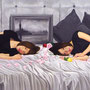 第88回白日会展(2012)／「命の色…君と君の黄昏と余白.」／120号M(194.0×97.0cm)／油彩、布(キャラコ)、パネル
