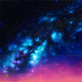 「Star Diagram ... Blank of the Milky Way」／15号S(65.2×65.2cm)／油彩、金箔、銀箔、プラチナ箔、アルミ箔、キャンバス、パネル