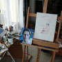 Arbeiten am Portrait von MAREN EGGERT // Working at the oil portrait of MAREN EGGERT