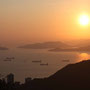 Sonnenuntergang über Hongkong Island
