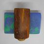 Magnetseifenhalter aus Holz, mit Schmuckstein Jaspis, Ansicht von oben auf Seifentstück (Beispiel)