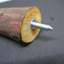 Seifenhalter aus Holz, handgefertigt, Detailansicht Schrauben-Set mit Rampa-Muffe