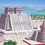 テノチティトランの大神殿ピラミッドの復元図（学研『月刊ムー』）