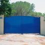 Puerta batiente modelo CORFÚ ciega en color azul