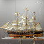 ein Modell der Cutty Sark, eines der schnellsten Segelschiffe der damaligen Zeit