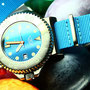 Band: Nato Matt »Sky« | Uhr: Squale Tiger 300 Final Blue