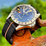 Band: Nato Split »Stripey Orange« | Uhr: Steinhart Ocean 39 GMT Boutique Edition