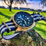 Band: Nato Gold »Chesapeake« | Uhr: Seiko SRPC44