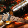Band: Rallye Aqualeder »Whiskey« | Uhr: Batavi Architect Walnut Wood