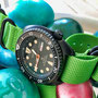 Band: Zulu Kingsize PVD »Peppermint« | Uhr: Seiko SBDCY005 Black Turtle