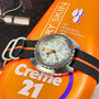 Band: Zulu HC 5 Ring »Stripey Orange«  | Uhr: Doxa Searambler 1200T