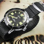 Band: Braided, schwarz | Uhr: Galco Skin  Diver 