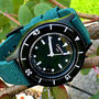 Band: Canvas Split PVD »Pino Verde« | Uhr: Corvus Bradley FSC