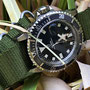 Band: Zulu Superseal 3 Ring olive | Uhr: Tudor 9411 Snowflake