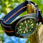 Band: Nato PVD »Stripey Orange« | Uhr: Seiko SBDCY005