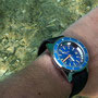 Band: Zulu HC 3Ring, grau | Uhr: Squale 1521 Blue LE