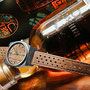 Band: Rallye Aqualeder »Whiskey« | Uhr: Batavi Architect Walnut Wood