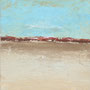 Landschaft 5, 30 x 30 x 4,5 cm; mixed media on canvas; 2018