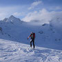 auf der Sesvennascharte Richtung Gletscher
