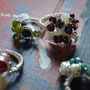 Ring - roter Granat und Perlmutt