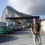 Vor dem Zoll-Grenze nach Gibraltar