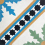 SOUTHERN TILES, Zementfliese / Dekor: Ceouta blau, grün 20x20 cm