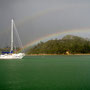 doppelter Regenbogen, Orango Bay bei Russell