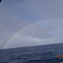einer der vielen Regenbogen während unserer Überfahrt