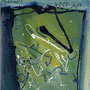 Sinfonie mit Gelb und Blau, Acryl, Kreide auf Packpapier, 30 x 22 cm