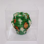 Low pixel CG 「POP ICON」 -sansai- (full color)　　　       2009  ceramic,Acryl box  15.0×15.0×15.0(cm)
