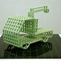 Anachro CG  (Crane Truck) 　　　2006 ceramic,glass board 　60.0×60.0×33.0（cm）