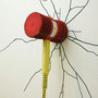 Low pixel CG 「イメージチェンジ」　　　       2011  ceramic,Graphic Tape  62×17×29(cm)