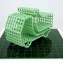Anachro CG  (Dump Truck) 　　　2005 ceramic,glass board 　60.0×60.0×31.5（cm）