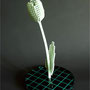 Anachro CG  (tulip) 　　　2004 ceramic,Acrylic sheet 　200×200×280（mm）