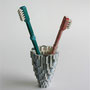 Low pixel CG 「Toothbrush set?」　　　       2007  ceramic  17.0×11.0×6.5(cm)