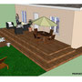 Exemple d'étude de projet : modélisation 3D FINALE de la future terrasse bois, par évo green design 