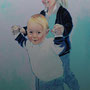 Bruder und Schwester 70 vx 100 Acryl auf Leinwand 2015-12 K054