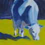 hellblaue Kuh 24 x 24 Acryl auf Papier 2013-01 LS011