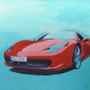 Ferrari 458 grün 120 x 120 Acryl auf Leinwand 2014-02 A042