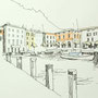 Gardasee 2012 4 24x24 Tusche Aquarell auf Papier 2014 Z192