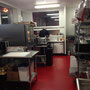 extraordinarily small restaurant kitchen