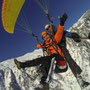 Paragliding in Winter in Switzerland 