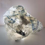 Kartoffellampe, transparente Architekturzeichnungen, ca 50x40x40, 2025