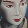 Geisha 4, olieverf op linnen, 3D, 50 x 50 cm., 400,00 euro
