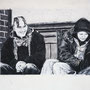Anja Kühnrich-Wilke, "Friedrichstraße II", 2009 Linoldruck, Pastellkreide, 21 x 29,5 cm