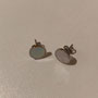 Paire de boucles nacres en acier n°8  - 9€
