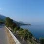 Küstenstrasse zwischen Ohrid und Albanien