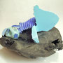 Het blauwe hondje 45x50x40cm 