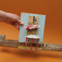Kat op steiger 50x24cm